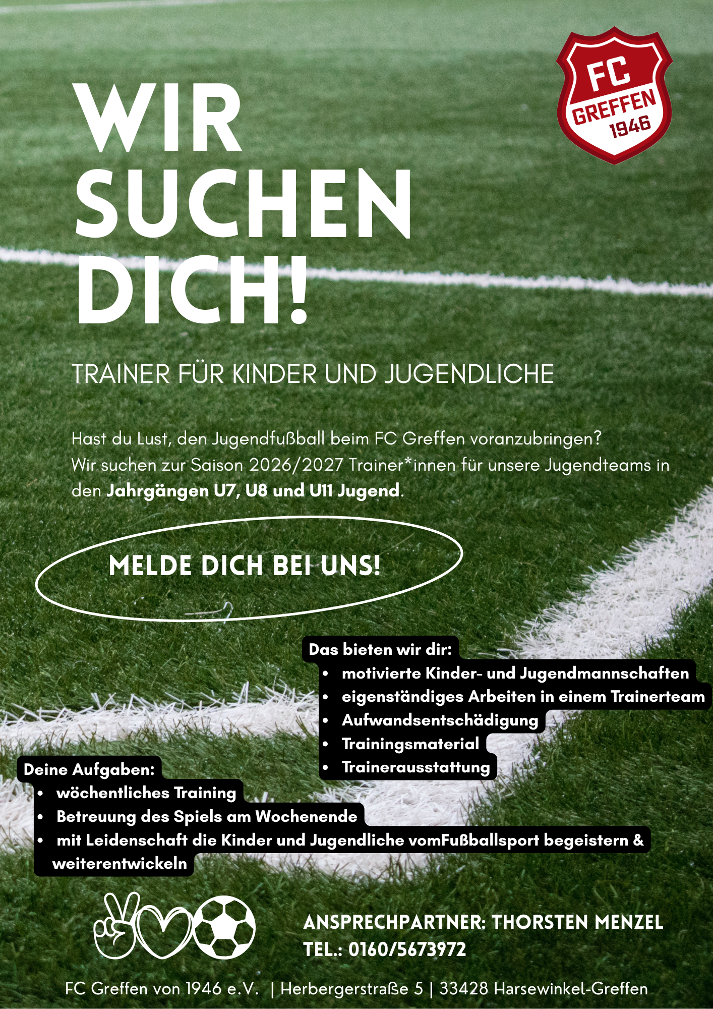 Bild: Jugendtrainer gesucht für die U7, U8 und U11